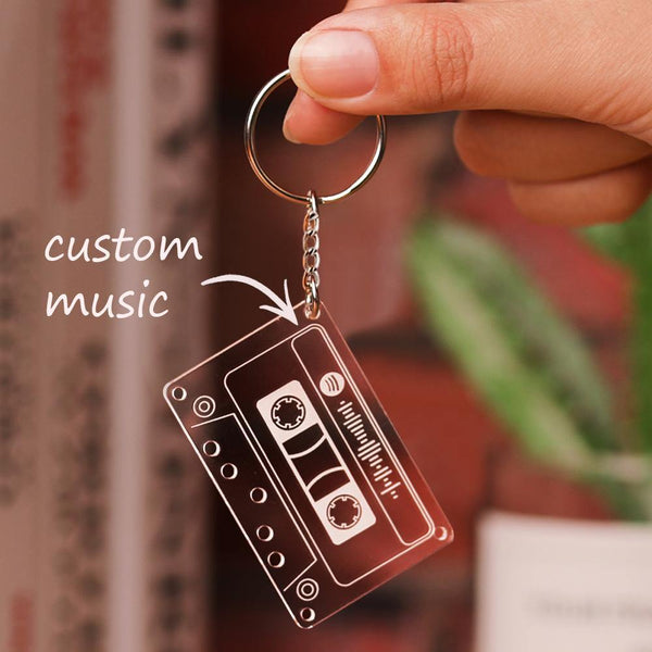 Custom Spotify Code Music Song Keychain Scannable Gifts - photowatch