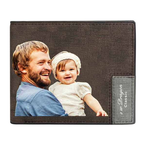 Men's Custom Photo Wallet Best Dad First Time Father's Day Gifts For Dad - firstfathersdaygifts