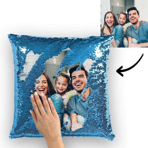 Custom Photo Reversible Magic Sequin Cushion Pillow 15.75inch*15.75inch - photowatch