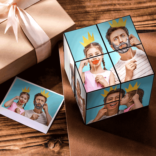 Infinity Photo Cube Personalized Magic Folding Photo Rubic's Cube Custom Cube Gift for Family