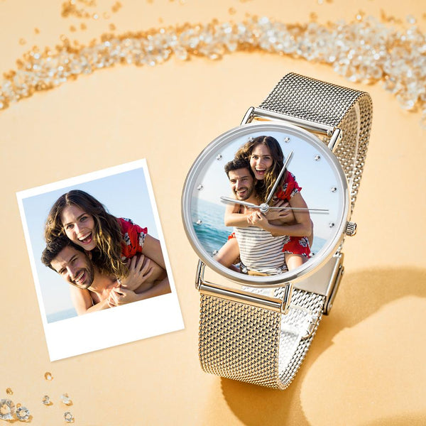 Custom Photo Watch Engraved Alloy Bracelet-Custom Watch For Love